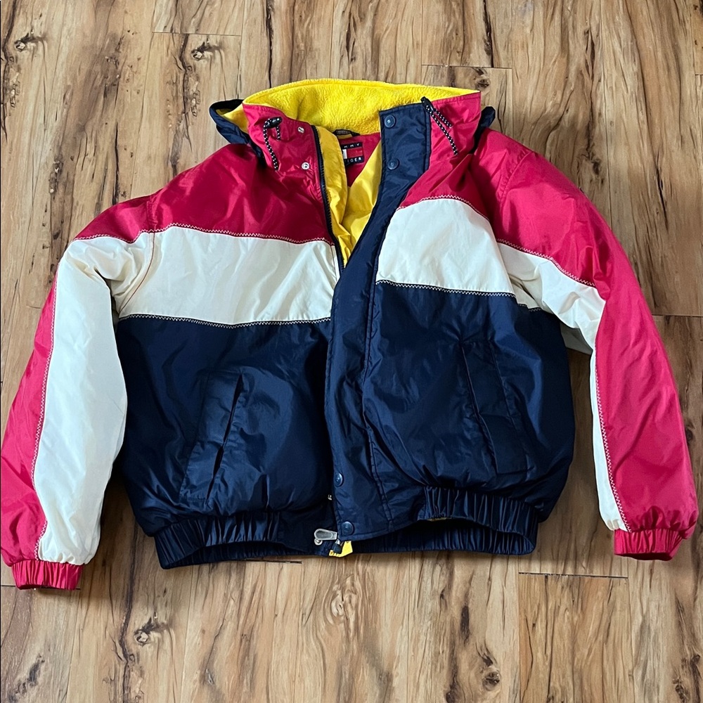 Tommy Hilfiger Red, White, and Blue Puffer Jacket